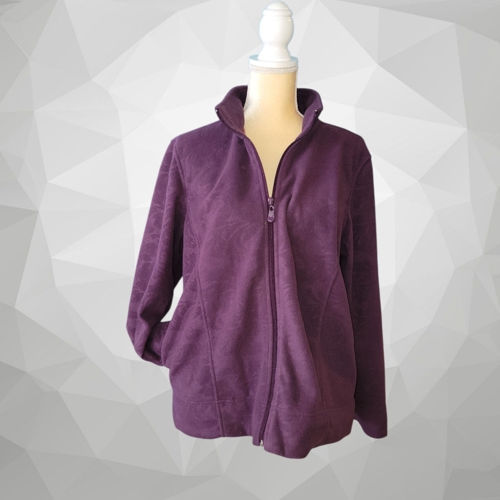 Jason Maxwell Size Large Womens Purple Fleece Jacket